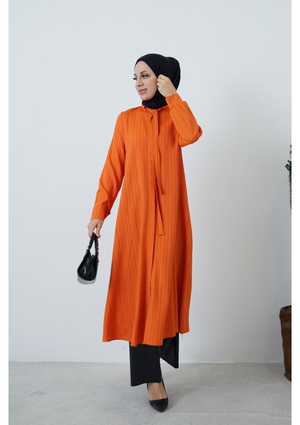 Fularlı Tunik-Oranj