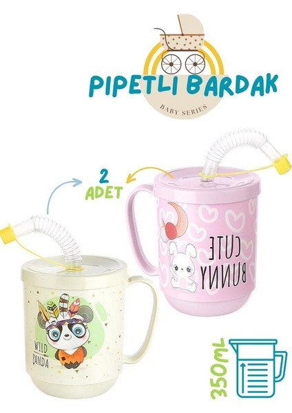 Pipetli Bardak 2 Li Momma Design