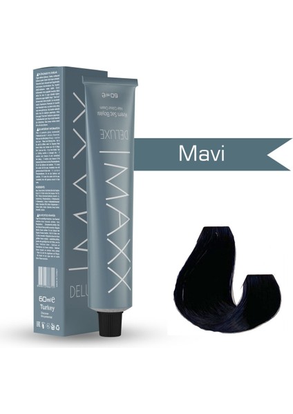 Deluxe Tüp Boya Mavi 60 ml x 3 Adet + Sıvı Oksidan 3 Adet