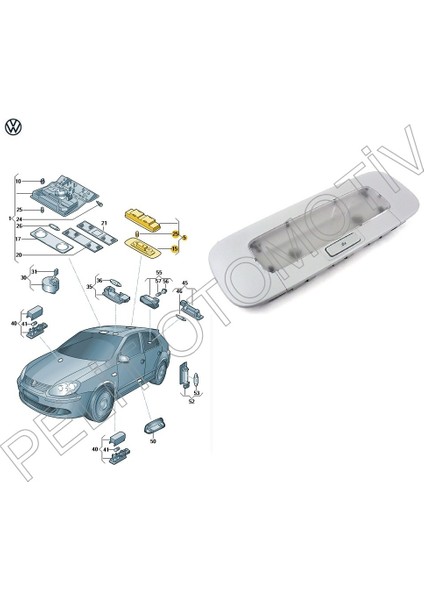 Passat (2006-2021) Arka Tavan Lambası 1K0947291 561947291 fiyatları