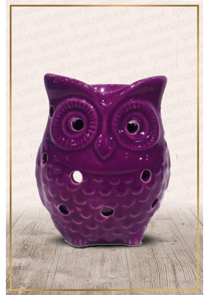 Baykuş Buhurdanlık Mor Oil Bunner Gift Set