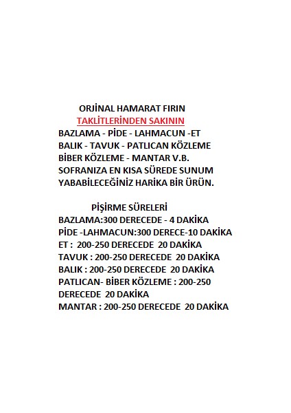 Orjinal Fırın Camlı Bazlama Fırını (2 Yıl Garantili) fırsatları