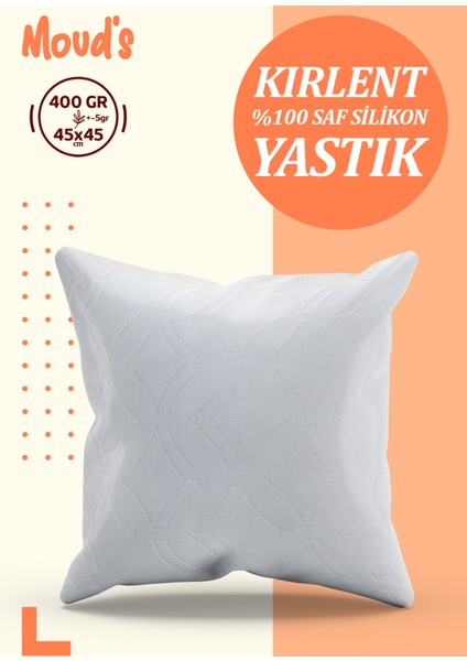 Kırlent Kılıfı Iç Yastığı 45X45CM 400 gr %100 Saf Silikon Dolgulu Kırlent Yastığı