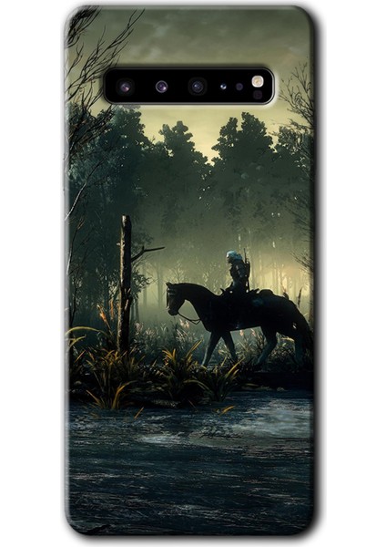 Samsung Galaxy S10 Plus Kılıf Hd Desen Baskılı Arka Kapak + Temperli Cam - Savaşçı