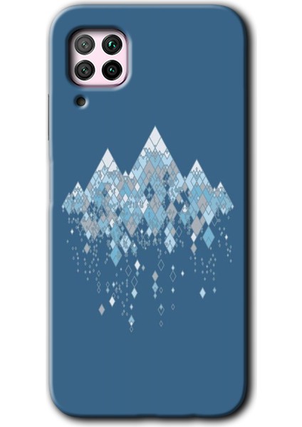 Huawei P40 Lite Kılıf Hd Desen Baskılı Arka Kapak + Temperli Cam - Iceberg