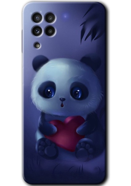 Samsung Galaxy M32 Kılıf Hd Desen Baskılı Arka Kapak + Temperli Cam - Bebek Panda