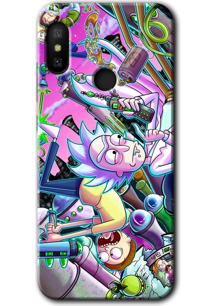 Xiaomi Mi Max 3 Kılıf Hd Desen Baskılı Arka Kapak - Graffiti Çizgi Film