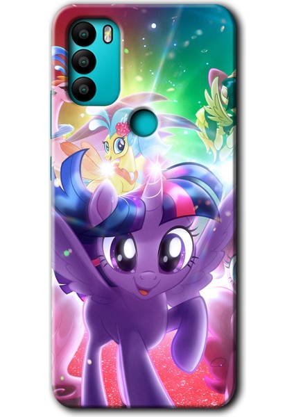 General Mobile Gm 21 Plus Kılıf Hd Desen Baskılı Arka Kapak + Temperli Cam - Pony