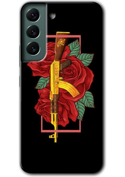 Samsung Galaxy S22 Kılıf Hd Desen Baskılı Arka Kapak + Temperli Cam - Bedel