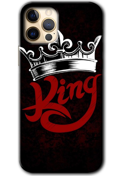 iPhone 11 Pro Kılıf Hd Desen Baskılı Arka Kapak + Temperli Cam - King