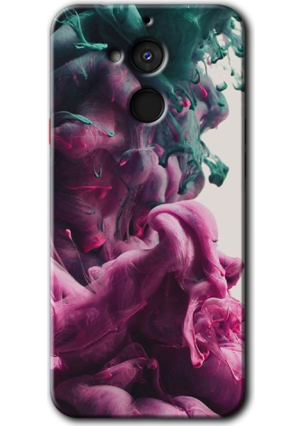 General Mobile Gm 8 Kılıf Hd Desen Baskılı Arka Kapak + Temperli Cam - Liquid Cloud