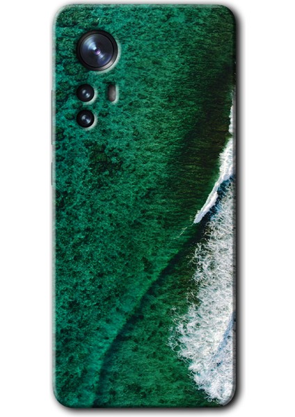 Xiaomi Mi 12 Pro Kılıf Hd Desen Baskılı Arka Kapak - Yeşil Okyanus
