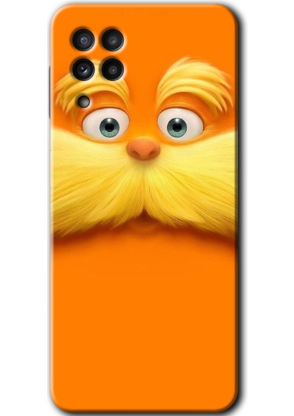 Samsung Galaxy M22 Kılıf Hd Desen Baskılı Arka Kapak + Temperli Cam - Garfield
