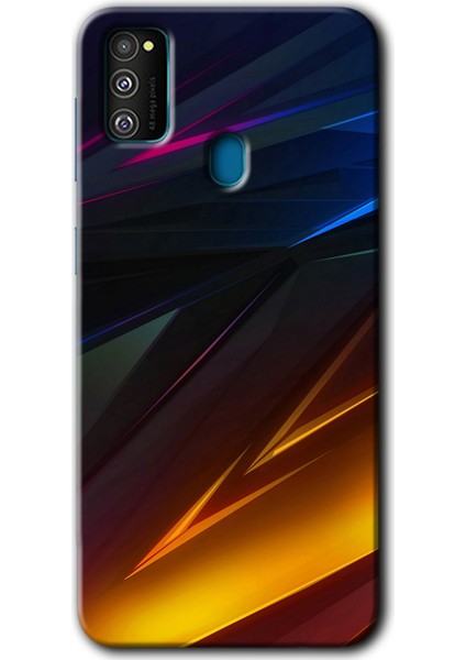 Samsung Galaxy M30S Kılıf Hd Desen Baskılı Arka Kapak + Temperli Cam - Stranger Lines