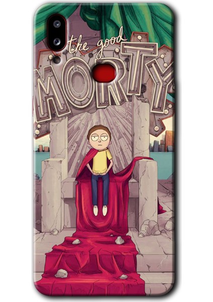 Samsung Galaxy A10S Kılıf Hd Desen Baskılı Arka Kapak + Temperli Cam - Morty