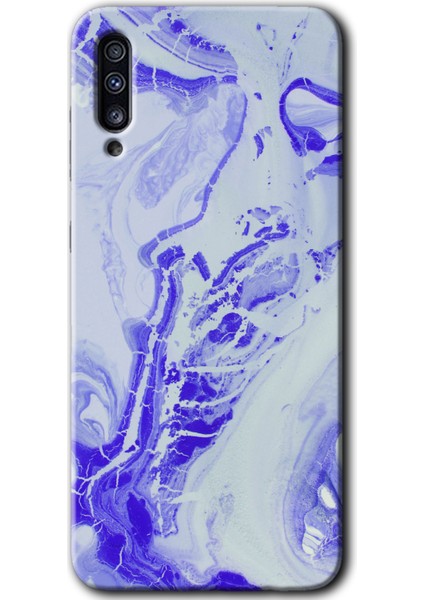 Samsung Galaxy A50S Kılıf Hd Desen Baskılı Arka Kapak + Temperli Cam - Cranny Liquid Wall