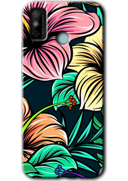 Tecno Spark 6 Go Kılıf Hd Desen Baskılı Arka Kapak - Çizim Çiçekler
