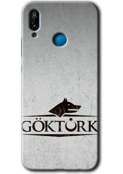 Huawei P20 Lite Kılıf Hd Desen Baskılı Arka Kapak + Temperli Cam - Göktürk