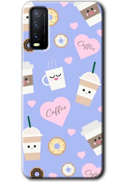 Vivo Y11S Kılıf Hd Desen Baskılı Arka Kapak - Coffee Cake