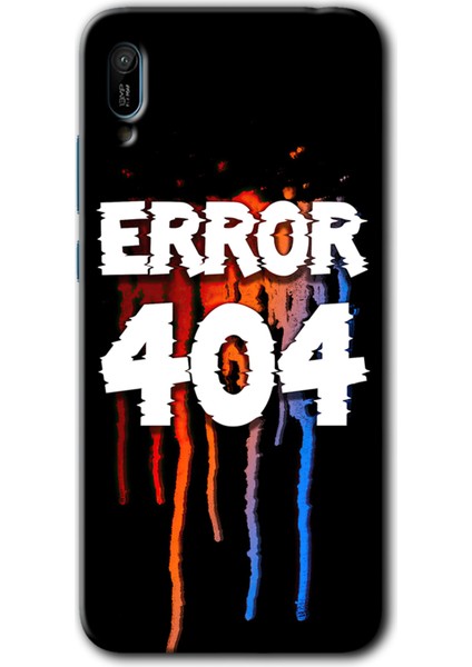 Huawei Y6 2019 Kılıf Hd Desen Baskılı Arka Kapak + Temperli Cam - 404 Error