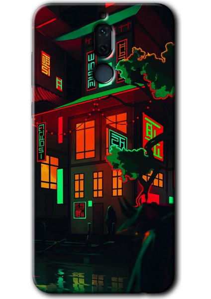 Huawei Mate 10 Lite Kılıf Hd Desen Baskılı Arka Kapak + Temperli Cam - China Street