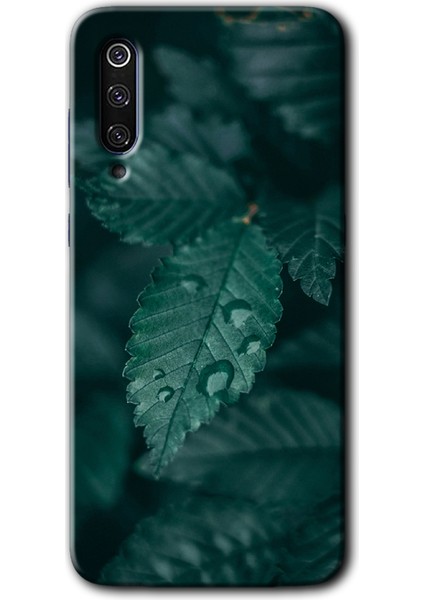 Xiaomi Mi 9 Kılıf Hd Desen Baskılı Arka Kapak - Yağmurlu Yaprak