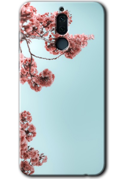 Huawei Mate 10 Lite Kılıf Hd Desen Baskılı Arka Kapak + Temperli Cam - Japon Çiçeği