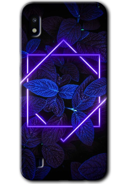 Samsung Galaxy A10 Kılıf Hd Desen Baskılı Arka Kapak + Temperli Cam - Mekanik Yaprak 5
