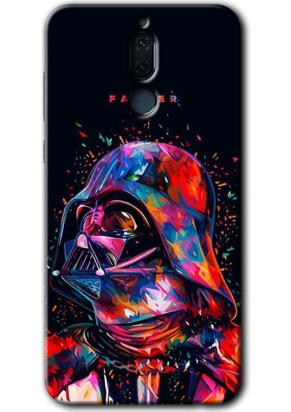 Huawei Mate 10 Lite Kılıf Hd Desen Baskılı Arka Kapak + Temperli Cam - Father Vader