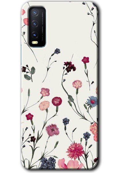 Vivo Y20S Kılıf Hd Desen Baskılı Arka Kapak - Mat Çiçek