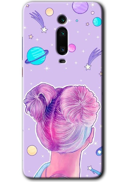 Xiaomi Mi 9t Kılıf Hd Desen Baskılı Arka Kapak - Uzaylı Kız