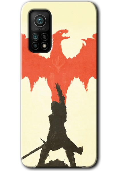 Xiaomi Mi 10T Pro Kılıf Hd Desen Baskılı Arka Kapak - Dragon Hunter 1