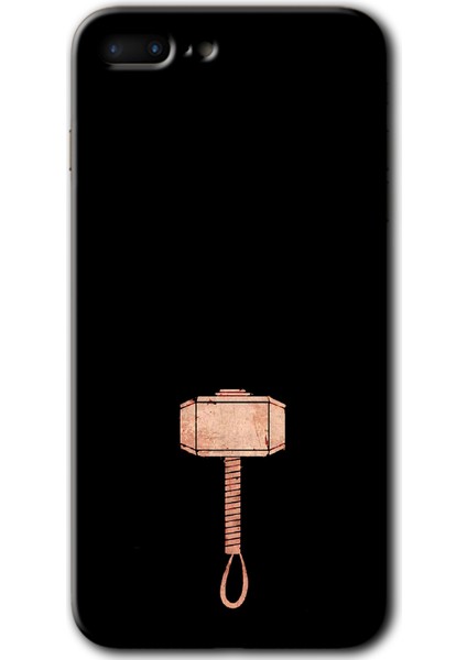 iPhone 8 Plus Kılıf Hd Desen Baskılı Arka Kapak + Temperli Cam - Thor Çekiç