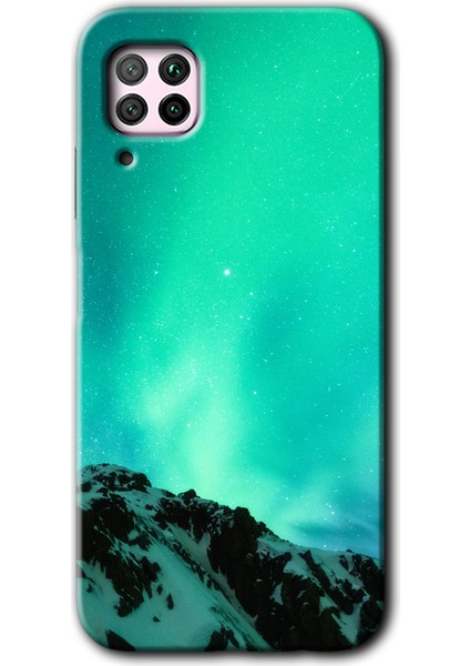 Huawei P40 Lite Kılıf Hd Desen Baskılı Arka Kapak + Temperli Cam - Aurora