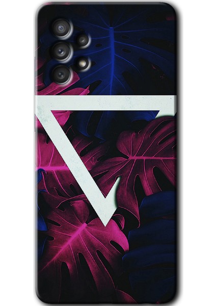 Samsung Galaxy A33 Kılıf Hd Desen Baskılı Arka Kapak + Temperli Cam - Mekanik Yaprak