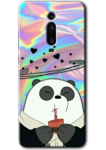 Xiaomi Mi 9t Kılıf Hd Desen Baskılı Arka Kapak - Milkshake Panda
