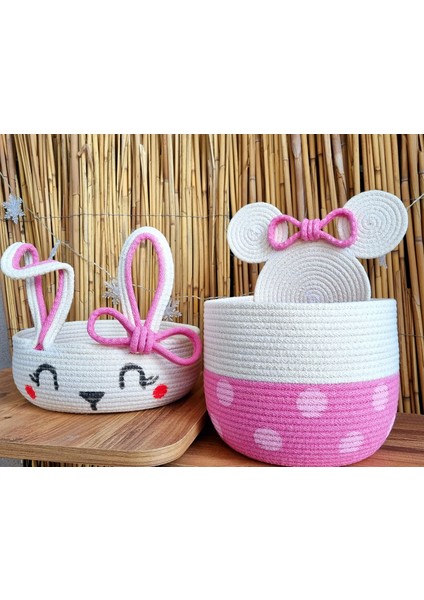 2'li Minnie ve Tavşan Oyuncak Sepeti, Düzenleyici, Çok Amaçlı Sepet