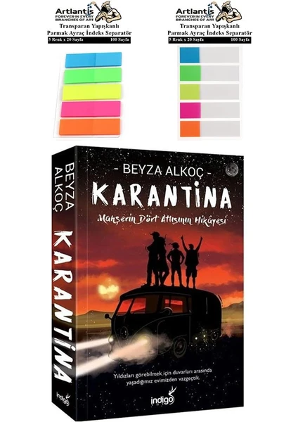 Karantina 1.perde Beyza Alkoç 446 Sayfa 1 Adet Transparan Kitap Ayraç 2 Paket Mahşerin Dört Atlısı