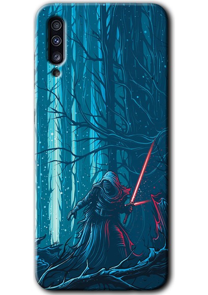 Samsung Galaxy A50 Kılıf Hd Desen Baskılı Arka Kapak + Temperli Cam - Jedi