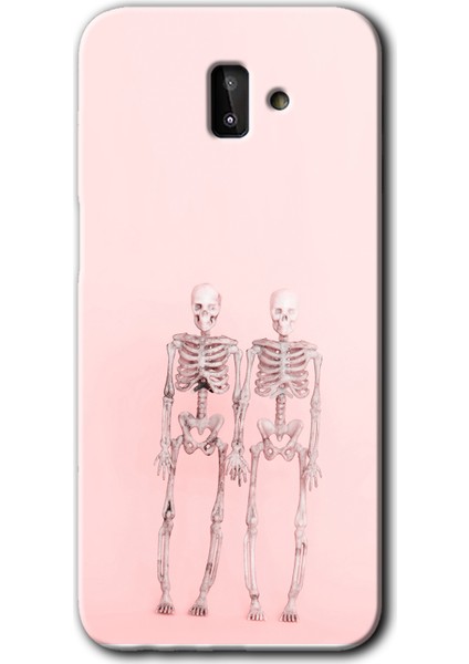 Samsung Galaxy J8 Kılıf Hd Desen Baskılı Arka Kapak + Temperli Cam - Yaşayan Çift