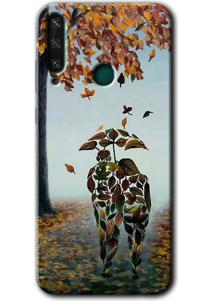 Huawei Y6P Kılıf Hd Desen Baskılı Arka Kapak + Temperli Cam - Doğadan Aşk