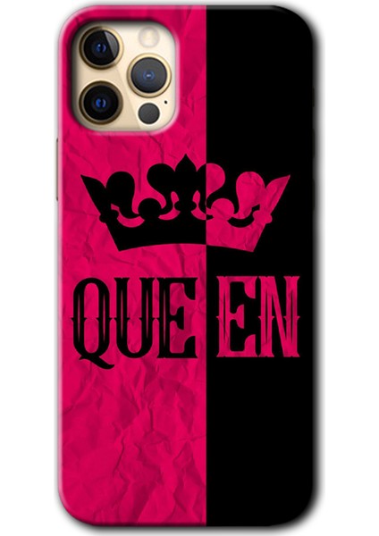 iPhone 11 Pro Kılıf Hd Desen Baskılı Arka Kapak + Temperli Cam - Queen