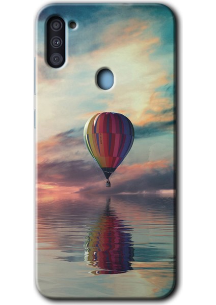 Samsung Galaxy M11 Kılıf Hd Desen Baskılı Arka Kapak + Temperli Cam - Zeplin