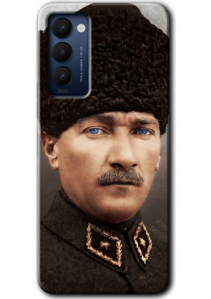 Tecno Camon 18P Kılıf Hd Desen Baskılı Arka Kapak - Başkomutan Atatürk
