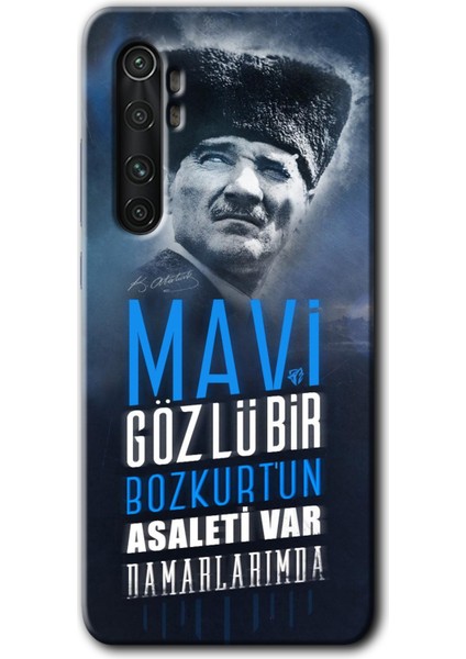 Xiaomi Mi Note 10 Lite Kılıf Hd Desen Baskılı Arka Kapak - Bozkurt Atatürk