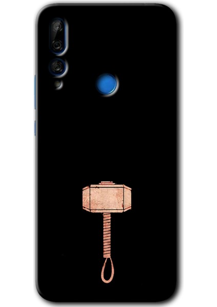 Huawei Y9 Prime 2019 Kılıf Hd Desen Baskılı Arka Kapak + Temperli Cam - Thor Çekiç