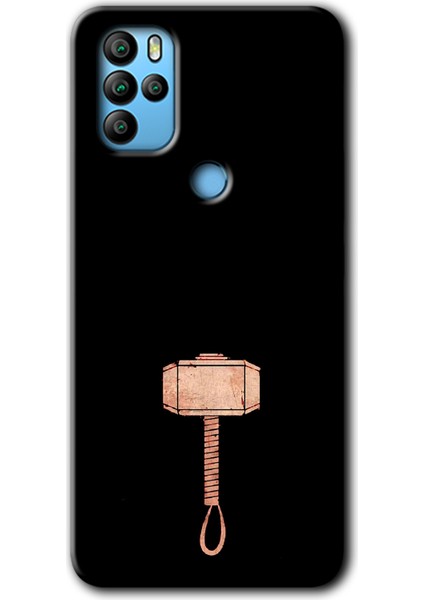 General Mobile Gm 21 Pro Kılıf Hd Desen Baskılı Arka Kapak + Temperli Cam - Thor Çekiç