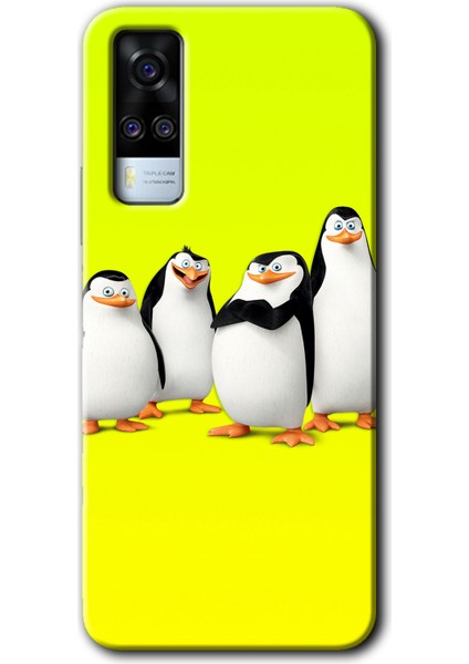 Vivo Y51A Kılıf Hd Desen Baskılı Arka Kapak - Penguenler