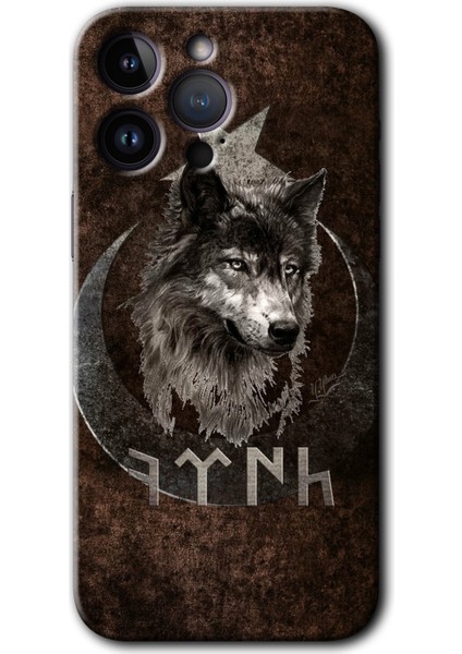 iPhone 14 Pro Max Kılıf Hd Desen Baskılı Arka Kapak - Bozkurt Göktürk