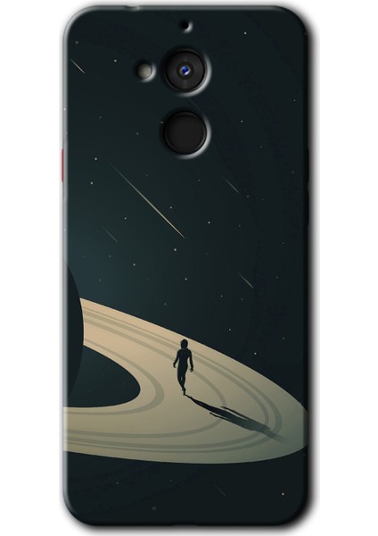 General Mobile Gm 8 Kılıf Hd Desen Baskılı Arka Kapak + Temperli Cam - Space Planet